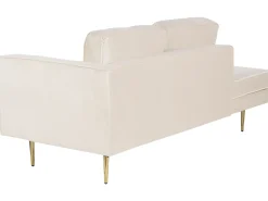 Chaise longue versione destra MIRAMAS Velluto Beige