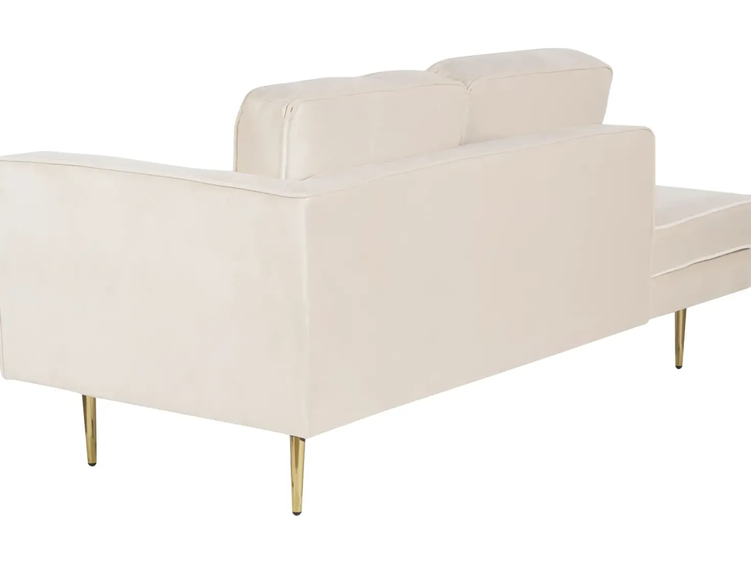 Chaise longue versione destra MIRAMAS Velluto Beige
