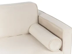 Chaise longue versione destra MIRAMAS Velluto Beige
