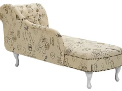 Chaise longue versione destra NIMES Tessuto Beige