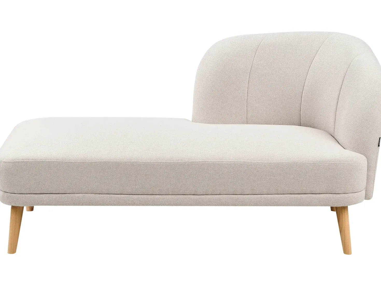 Chaise longue versione destra TANLAY Tessuto Beige chiaro