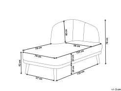 Chaise longue versione destra TANLAY Tessuto Beige chiaro