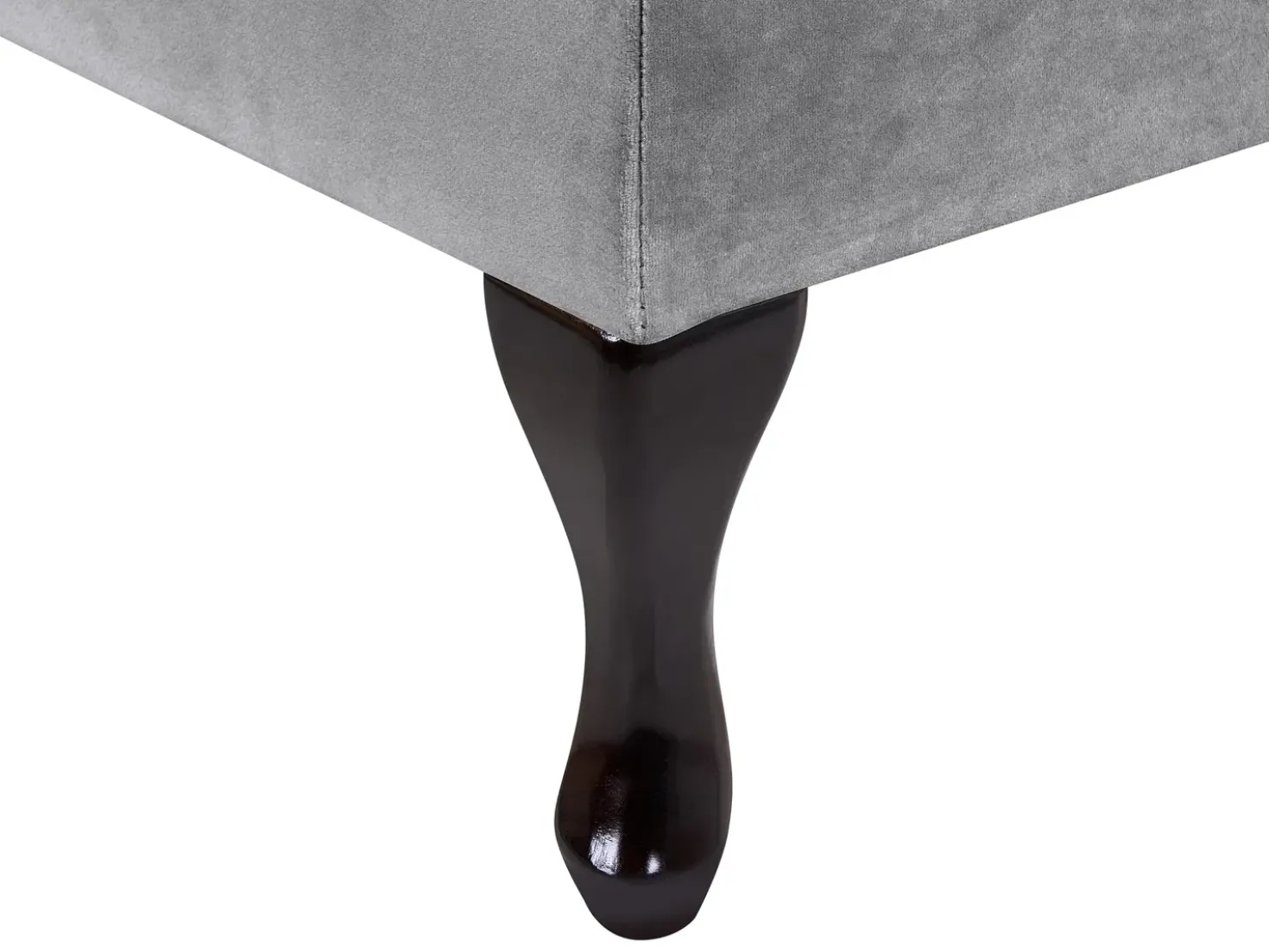 Chaise longue versione destra PESSAC Velluto Grigio chiaro con contenitore