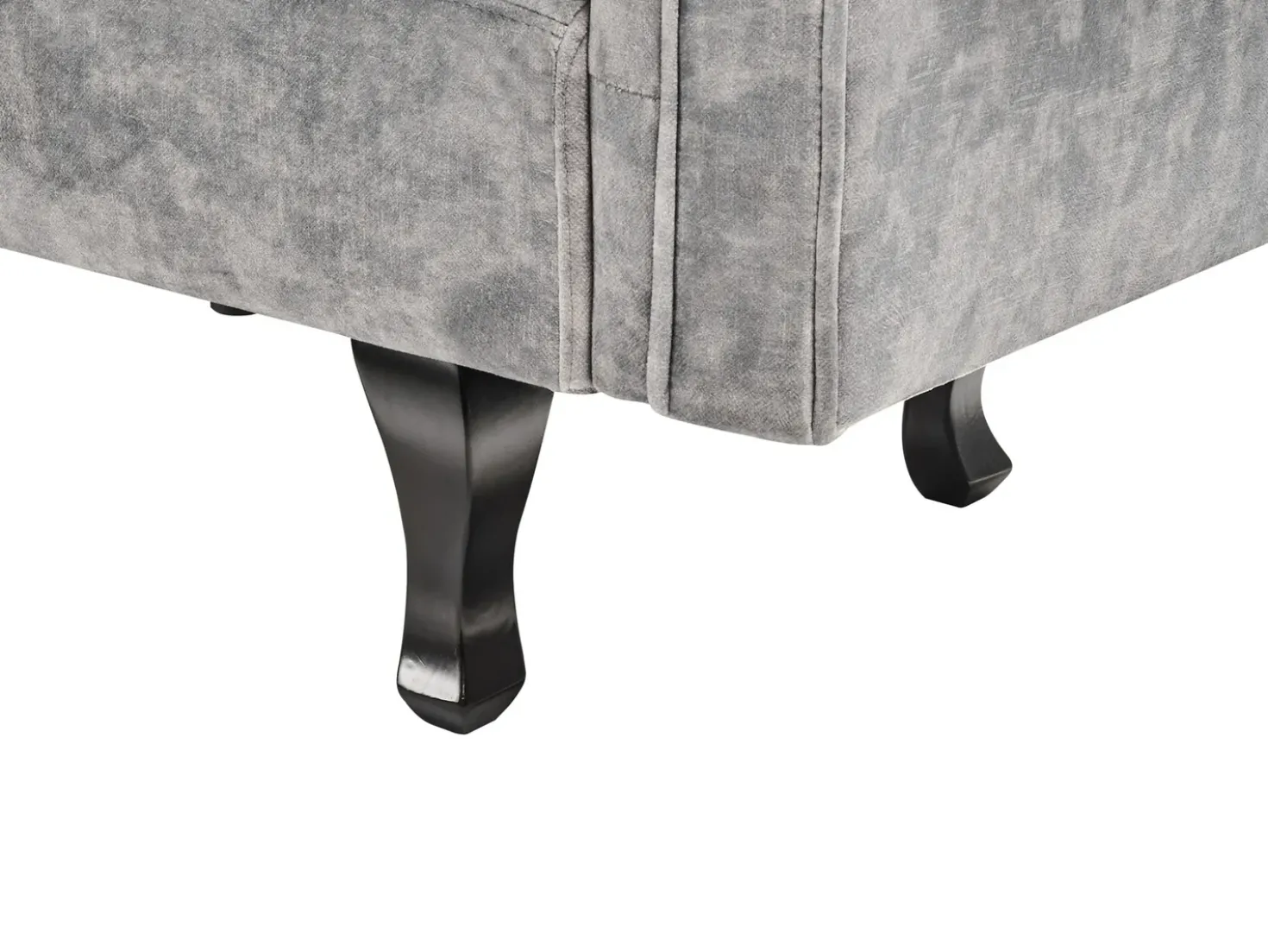 Chaise longue versione destra LATTES II Velluto Grigio con cuscino