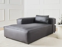 Chaise longue versione destra BRANDE Tessuto Nero