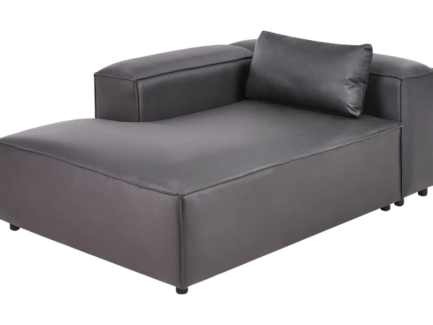 Chaise longue versione destra BRANDE Tessuto Nero