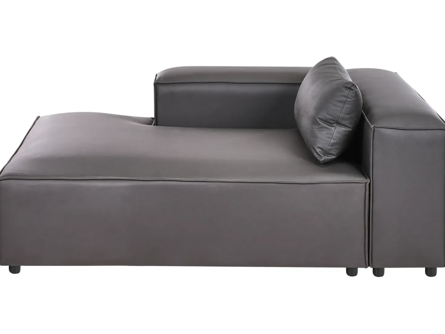 Chaise longue versione destra BRANDE Tessuto Nero