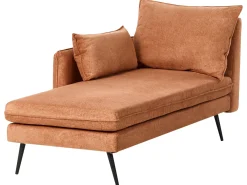 Chaise longue versione destra YERRES Tessuto Arancione