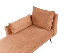 Chaise longue versione destra YERRES Tessuto Arancione