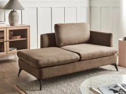 Chaise longue versione destra SIEVOZ Tessuto Marrone