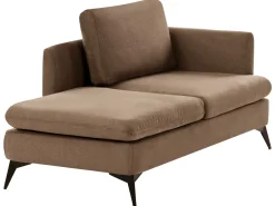 Chaise longue versione destra SIEVOZ Tessuto Marrone