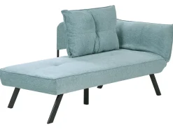 Chaise longue versione destra ROCAMADOUR Tessuto Azzurro