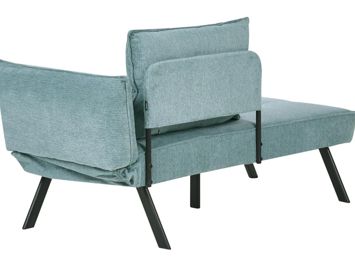 Chaise longue versione destra ROCAMADOUR Tessuto Azzurro