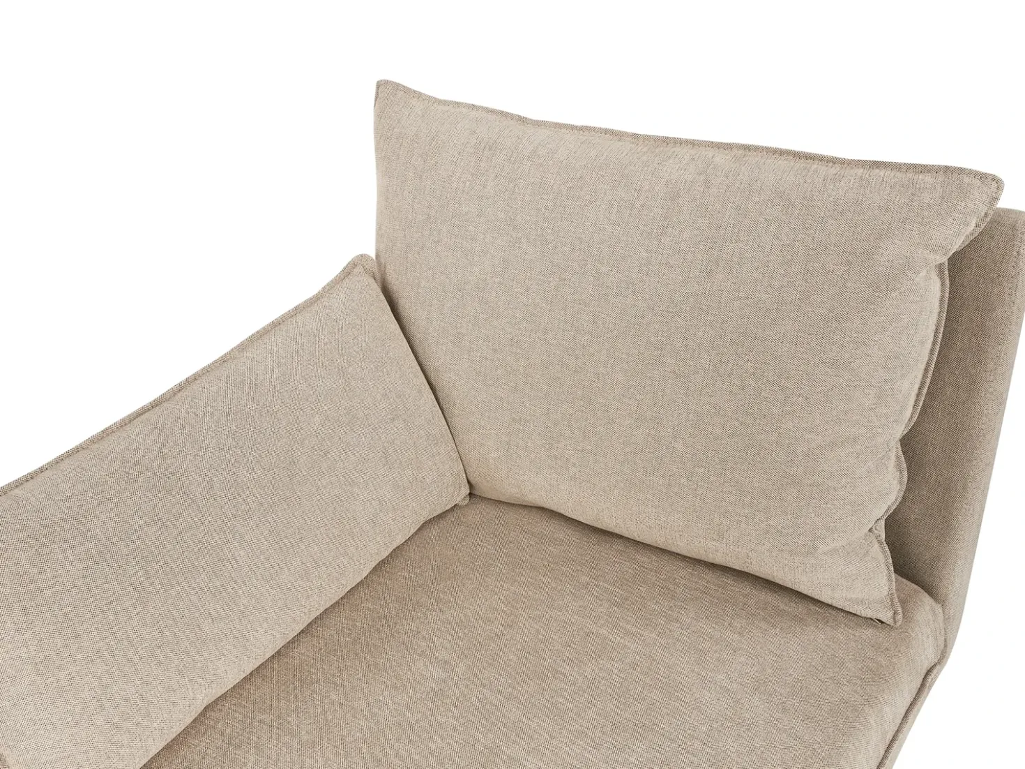 Chaise longue versione destra YERRES Tessuto Beige