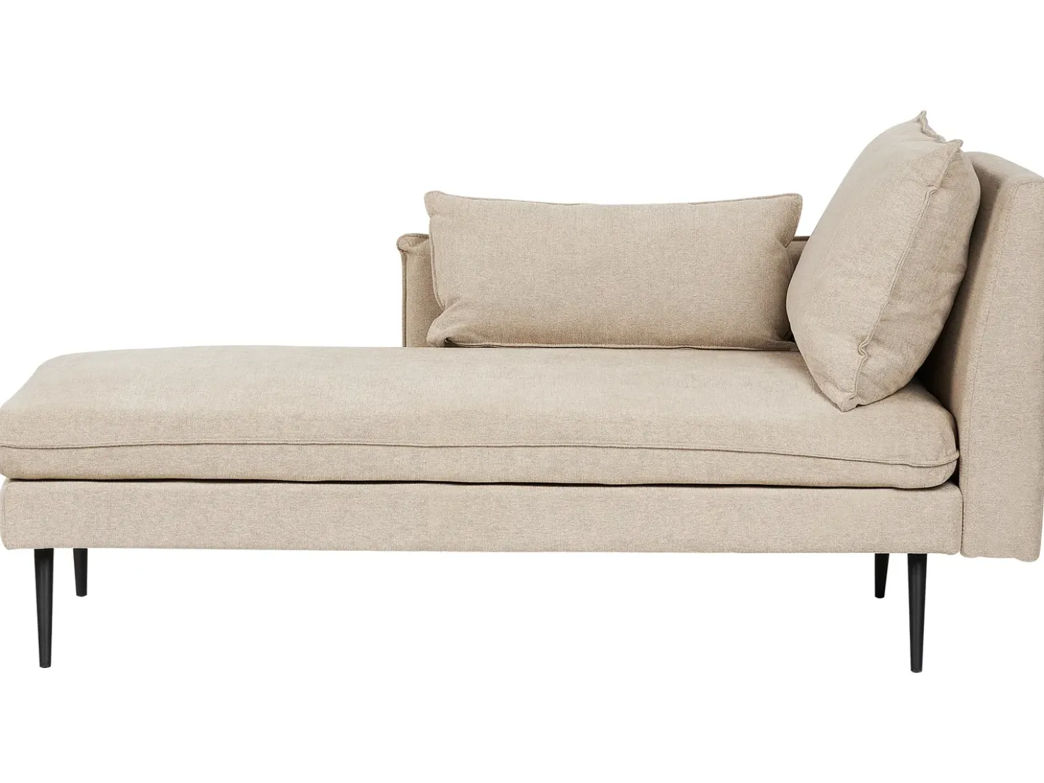 Chaise longue versione destra YERRES Tessuto Beige