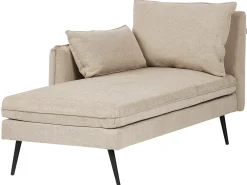 Chaise longue versione destra YERRES Tessuto Beige
