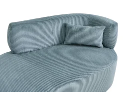 Chaise longue versione destra VANVEY Velluto a coste Blu