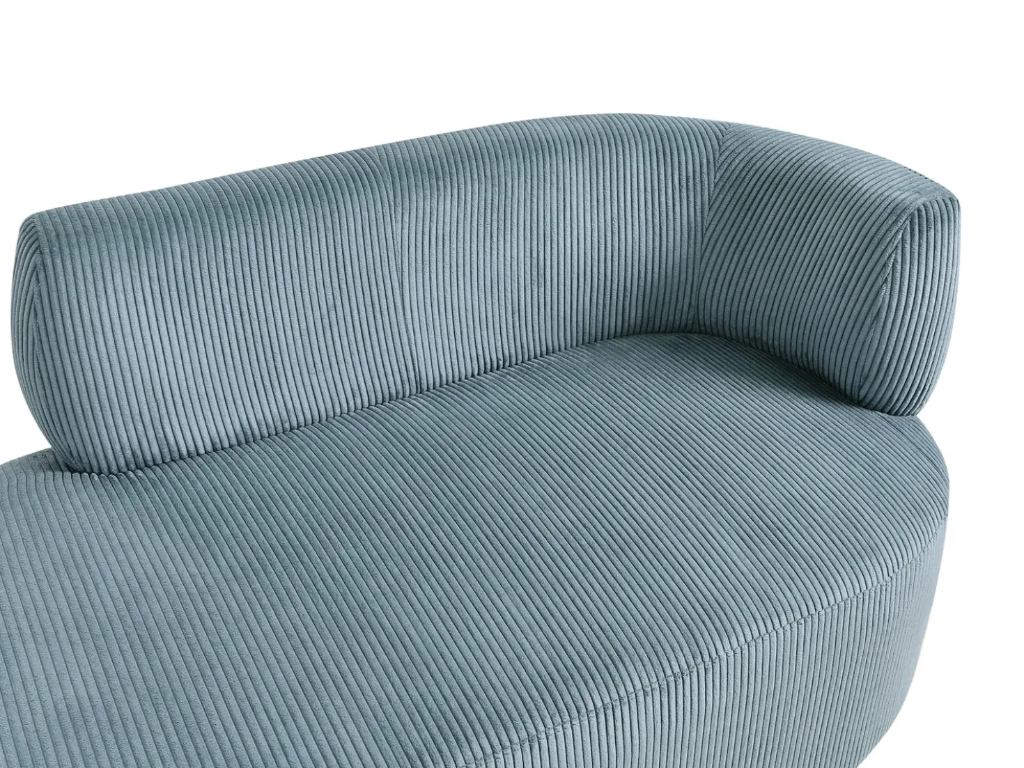 Chaise longue versione destra VANVEY Velluto a coste Blu