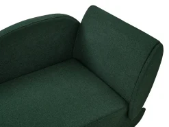 Chaise longue versione destra MERI Lino sintetico Verde con contenitore