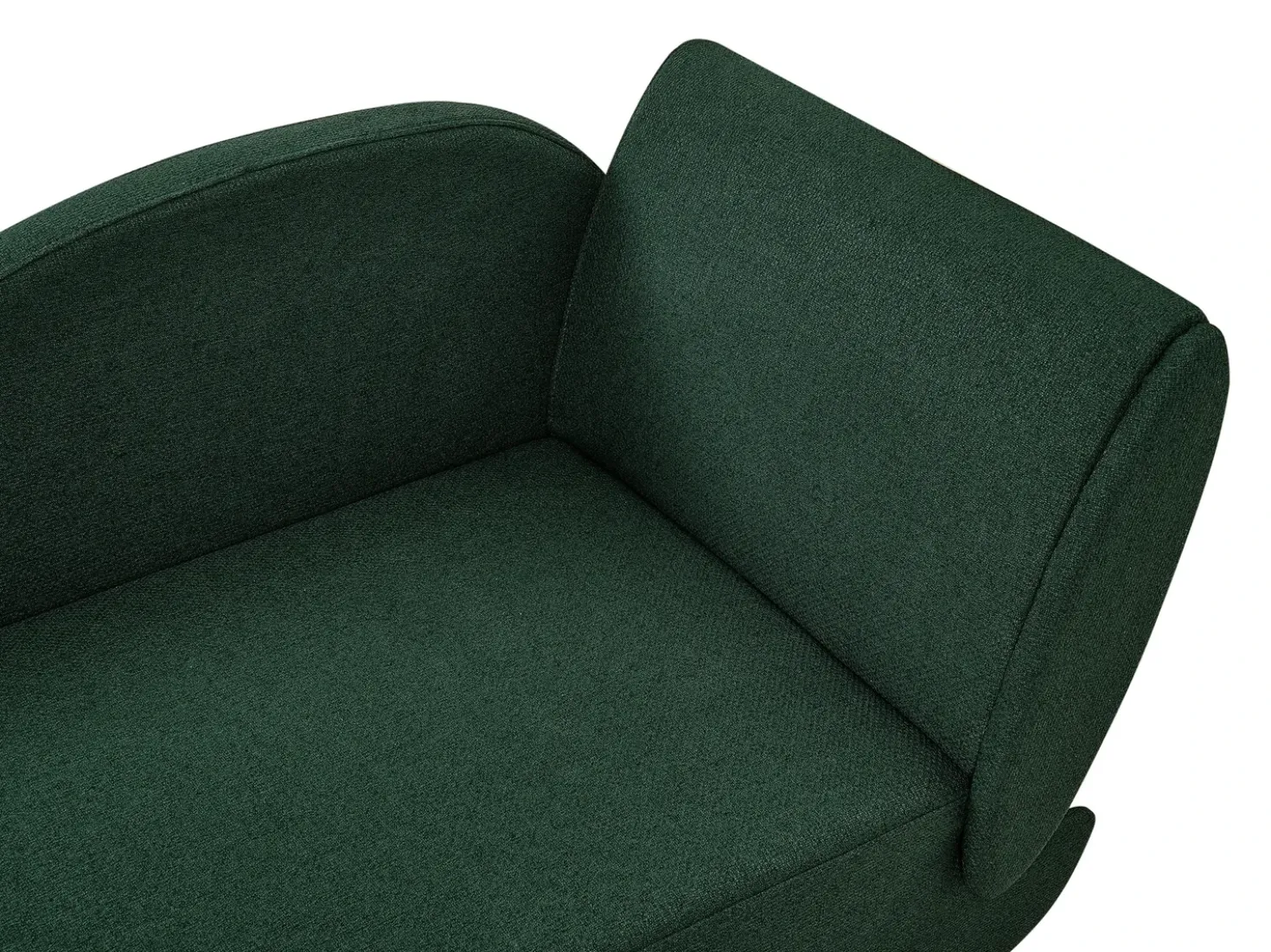 Chaise longue versione destra MERI Lino sintetico Verde con contenitore