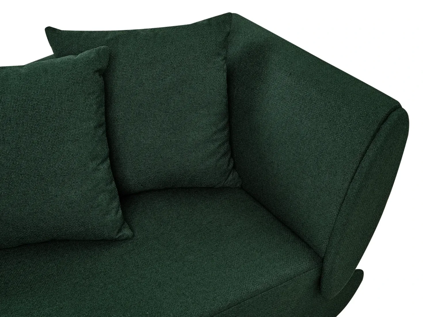 Chaise longue versione destra MERI Lino sintetico Verde con contenitore