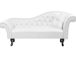 Chaise longue versione destra LATTES Pelle sintetica Bianco