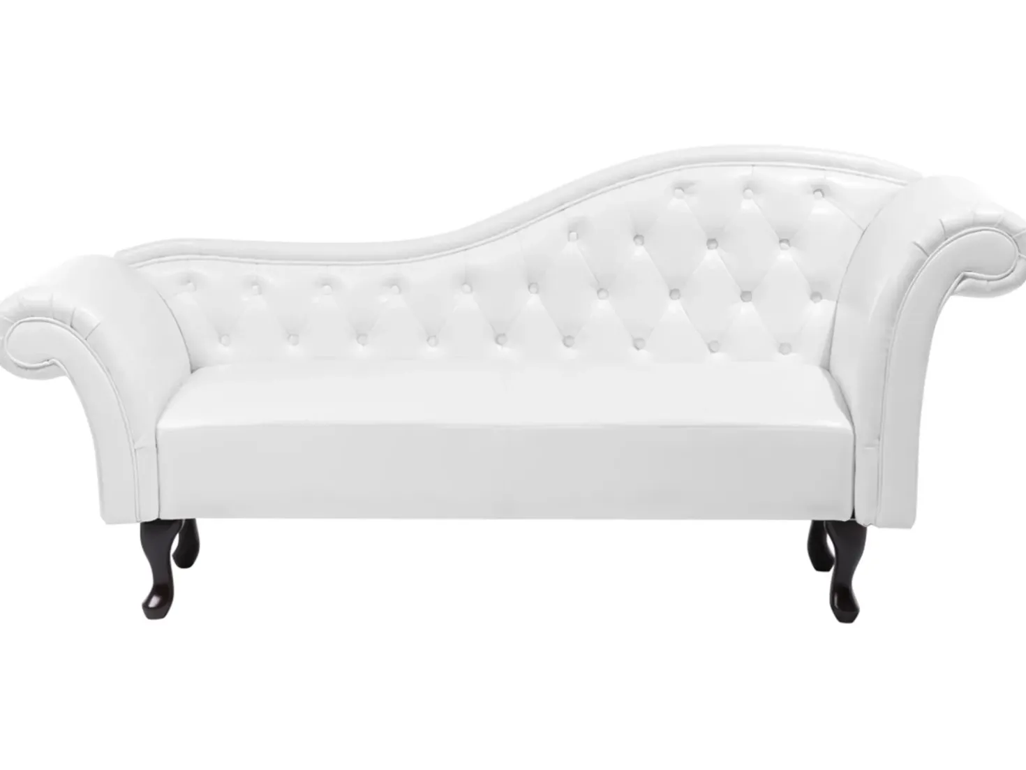 Chaise longue versione destra LATTES Pelle sintetica Bianco