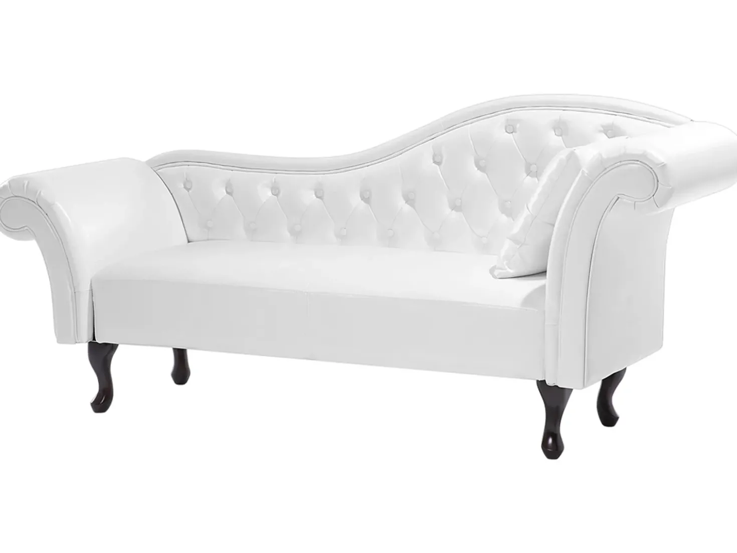 Chaise longue versione destra LATTES Pelle sintetica Bianco