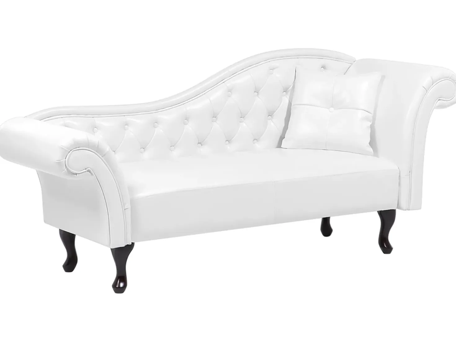 Chaise longue versione destra LATTES Pelle sintetica Bianco
