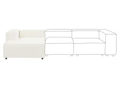Chaise longue versione destra ARDAL Bouclé Bianco sporco