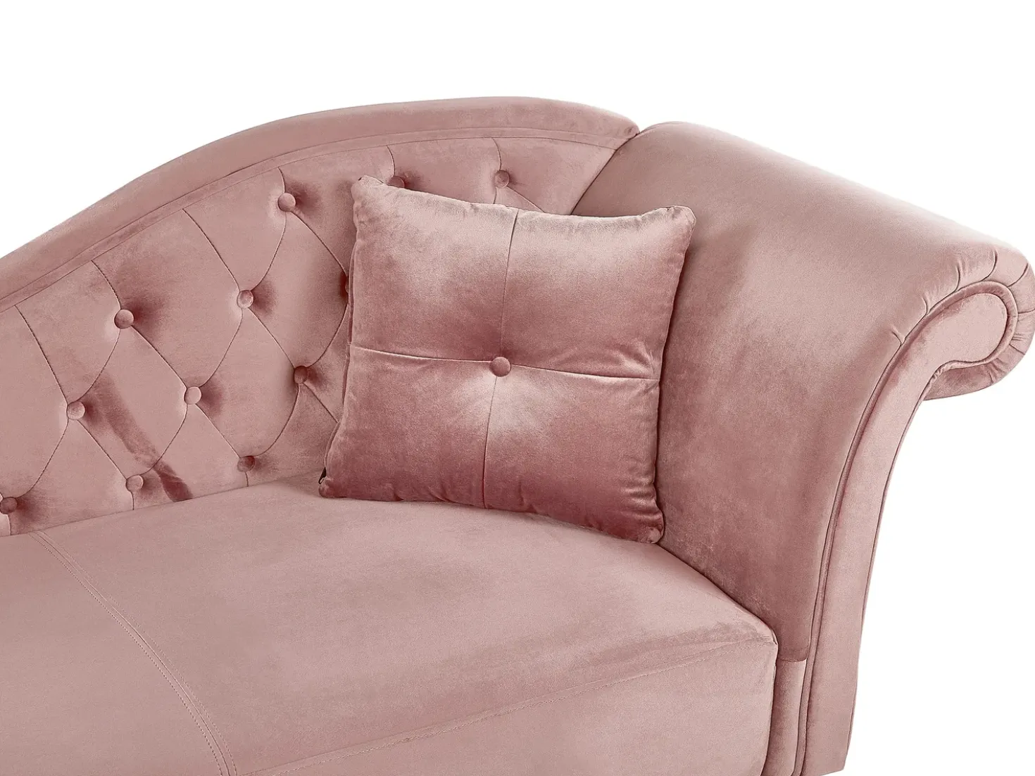Chaise longue versione destra LATTES Velluto Rosa