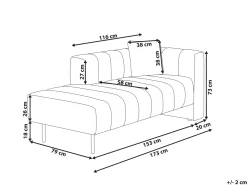 Chaise longue versione destra LANNILS Tessuto Marrone chiaro