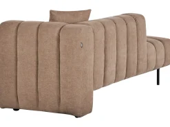 Chaise longue versione destra LANNILS Tessuto Marrone chiaro