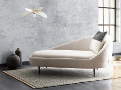 Chaise longue versione destra VALREAS Tessuto Tortora