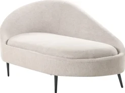 Chaise longue versione destra VALREAS Tessuto Tortora