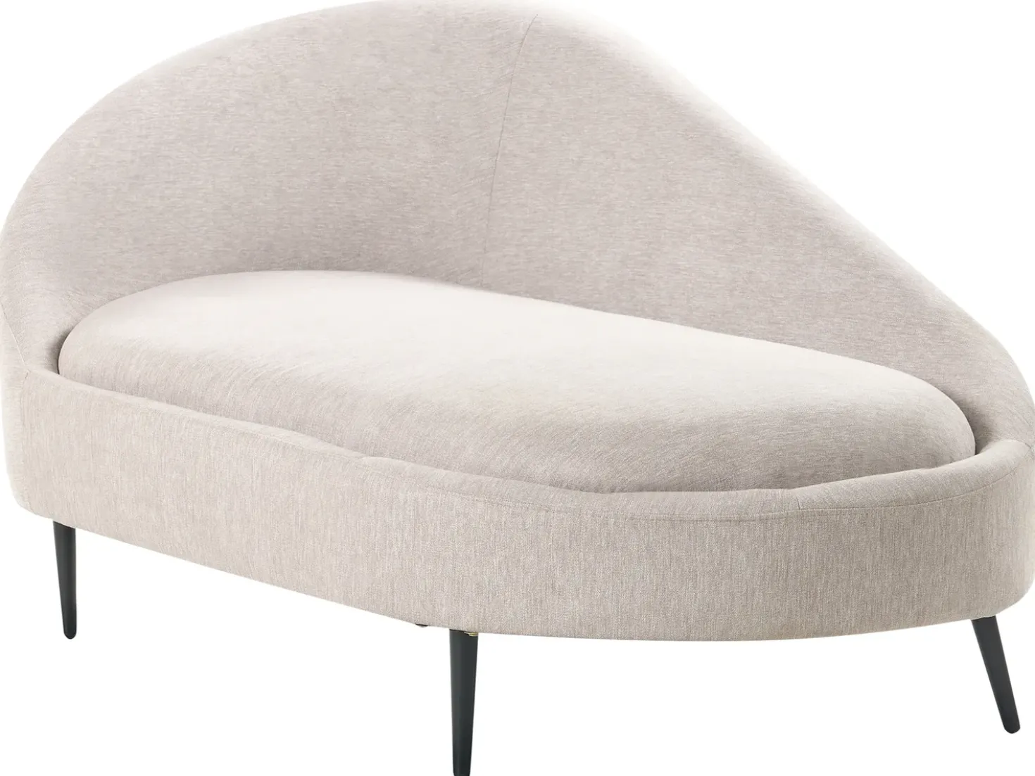 Chaise longue versione destra VALREAS Tessuto Tortora