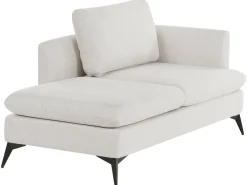 Chaise longue versione destra SIEVOZ Tessuto Beige chiaro