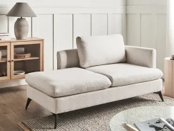 Chaise longue versione destra SIEVOZ Tessuto Beige chiaro