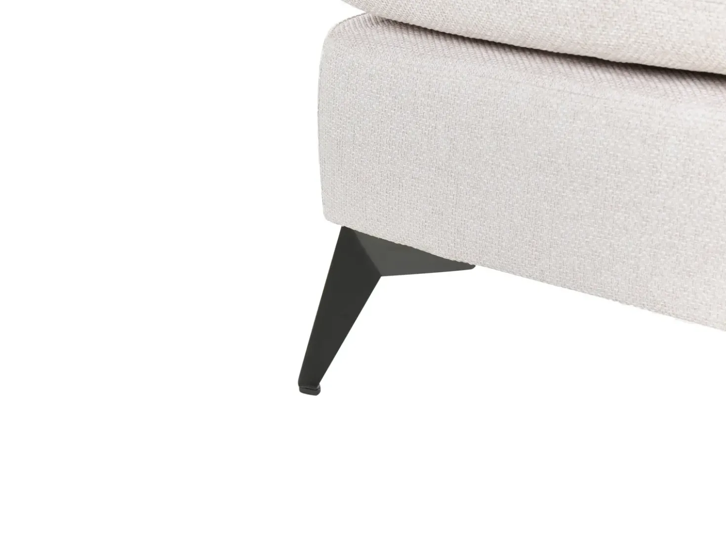 Chaise longue versione destra SIEVOZ Tessuto Beige chiaro