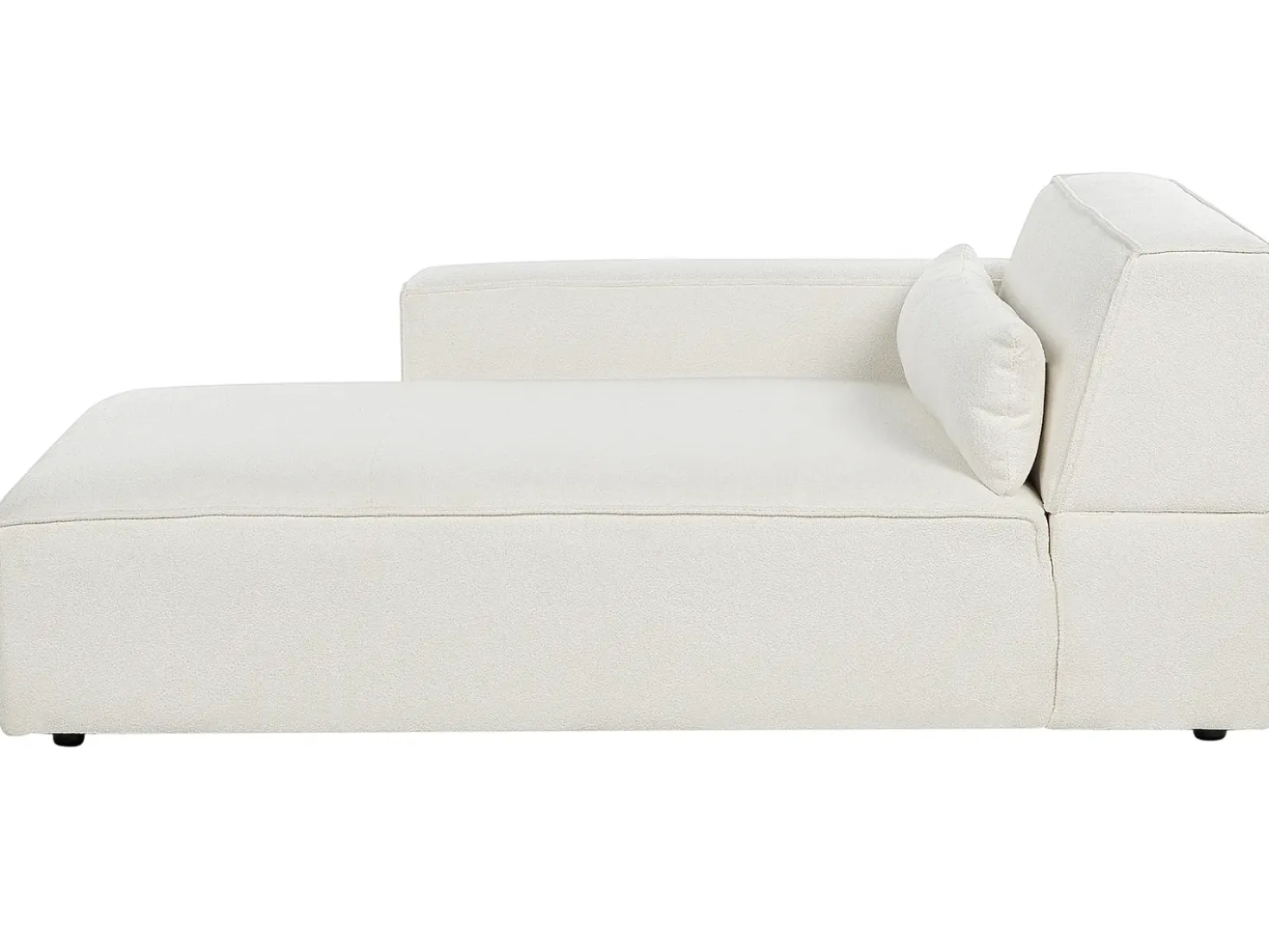 Chaise longue versione destra HELLNAR Bouclé Bianco sporco