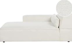 Chaise longue versione destra HELLNAR Bouclé Bianco sporco