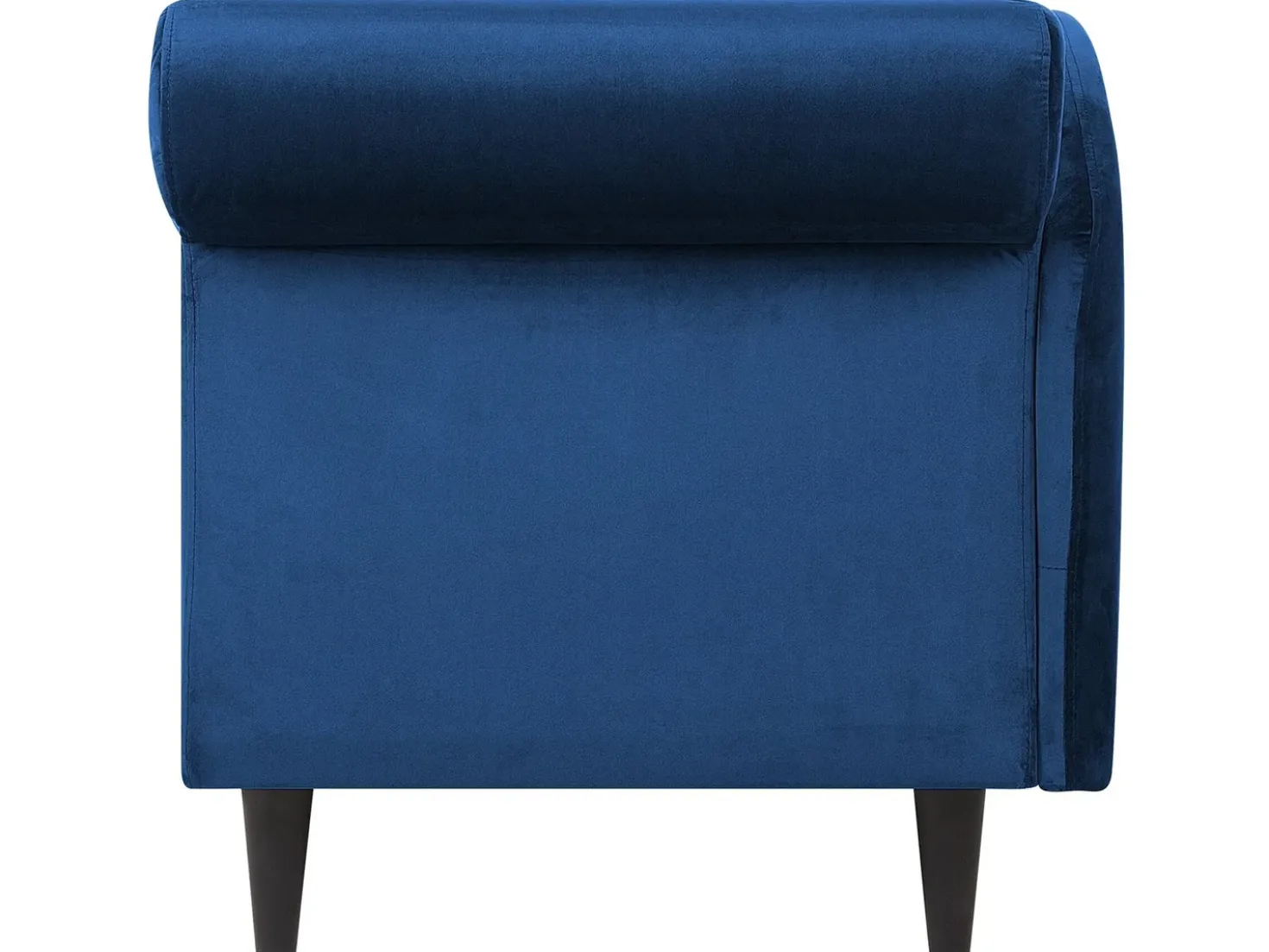Chaise longue versione destra LUIRO Velluto Blu marino con contenitore