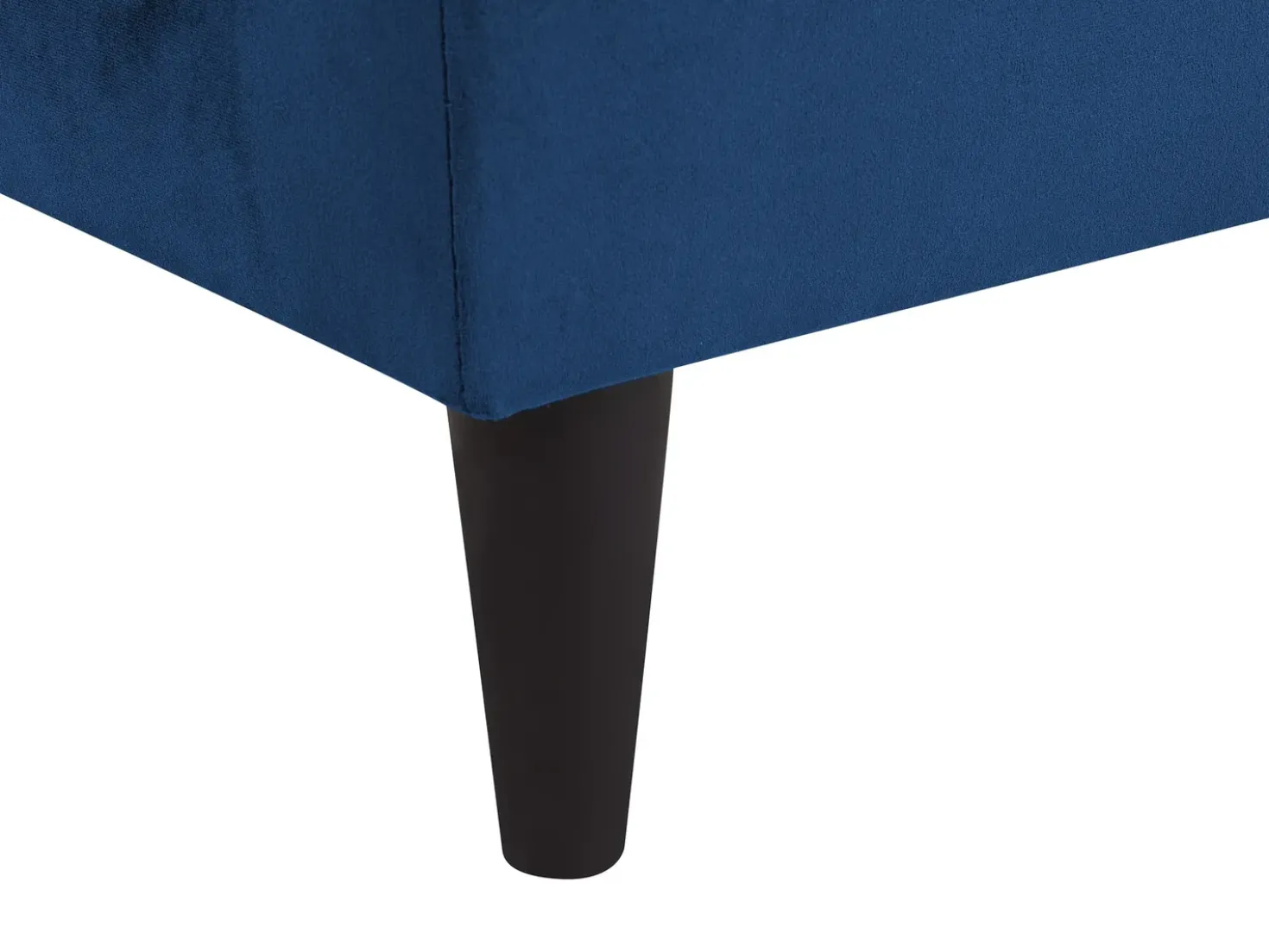 Chaise longue versione destra LUIRO Velluto Blu marino con contenitore