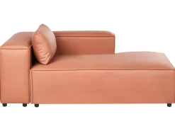Chaise longue versione sinistra BRANDE Tessuto Marrone dorato