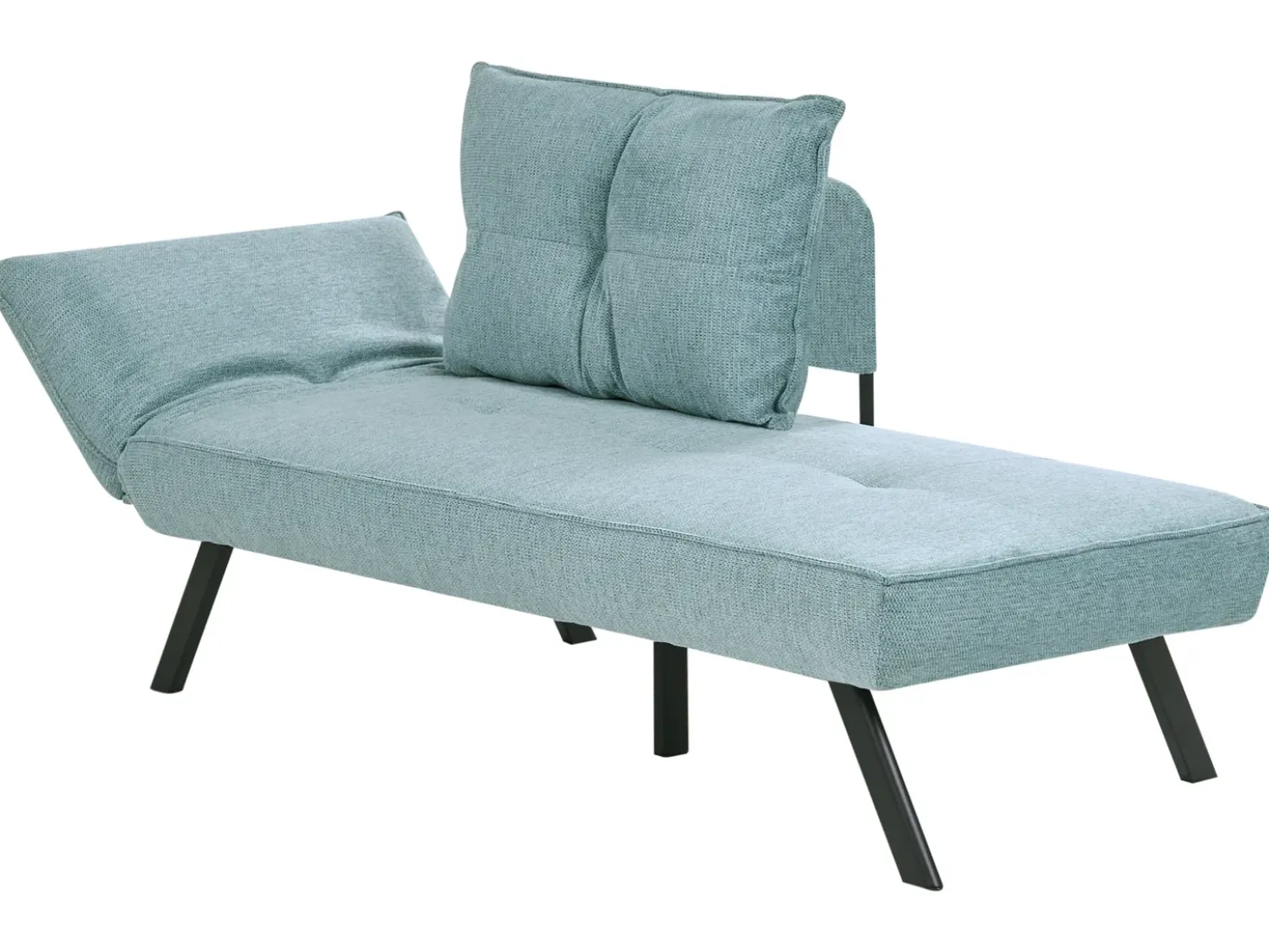 Chaise longue versione sinistra ROCAMADOUR Tessuto Azzurro