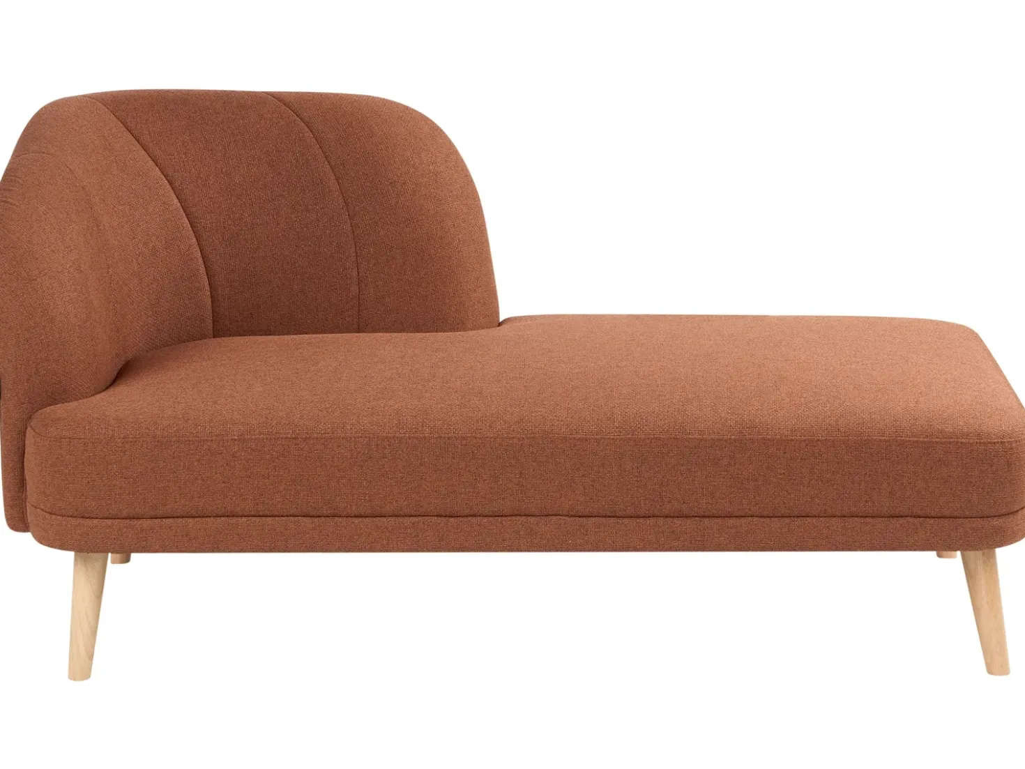 Chaise longue versione sinistra TANLAY Tessuto Marrone dorato
