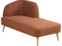 Chaise longue versione sinistra TANLAY Tessuto Marrone dorato