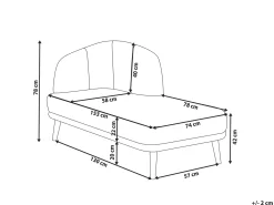 Chaise longue versione sinistra TANLAY Tessuto Marrone dorato