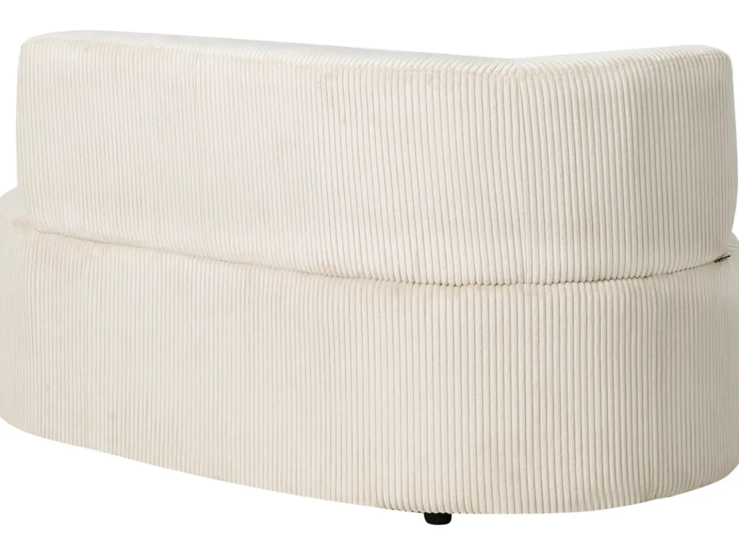 Chaise longue versione sinistra VANVEY Velluto a coste Beige chiaro