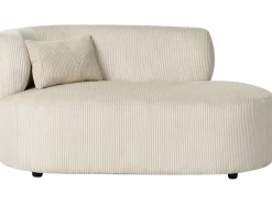 Chaise longue versione sinistra VANVEY Velluto a coste Beige chiaro